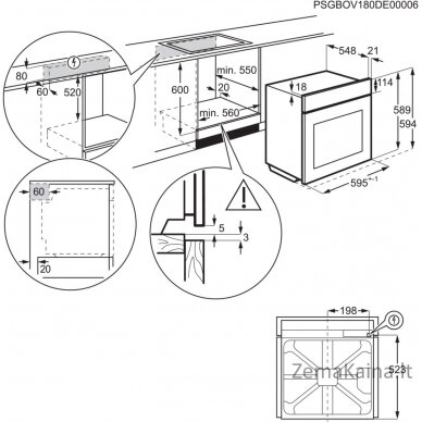 Įmontuojama orkaitė Electrolux EOF3H70X 1