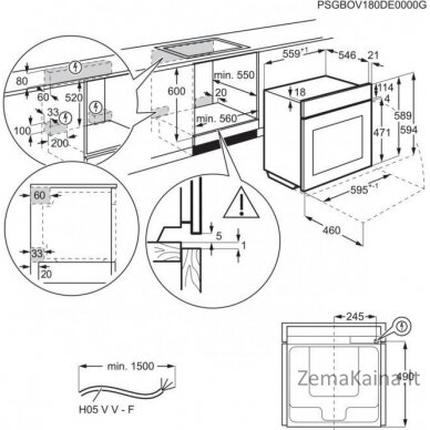 Įmontuojama orkaitė Electrolux SteamBoost EOB8S39WZ 6