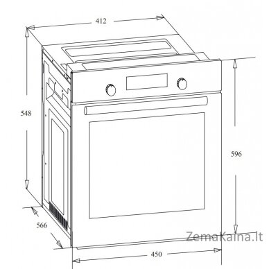 Įmontuojama orkaitė KERNAU KBO 0946 SK B, 45cm 6