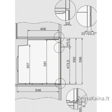 Įmontuojama orkaitė Miele H 7264 BP OBSW 11104230 4