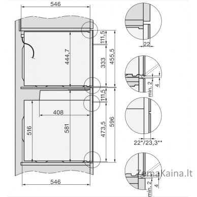 Įmontuojama orkaitė Miele H 7264 BP OBSW 11104230 8