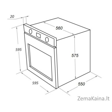 Įmontuojama orkaitė Schlosser OE627BL 2