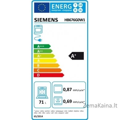 Įmontuojama orkaitė Siemens HB676G0W1 10