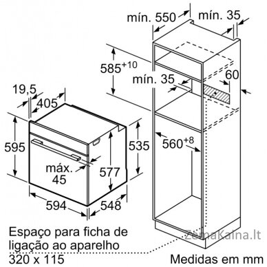 Įmontuojama orkaitė Siemens HB676G0W1 7