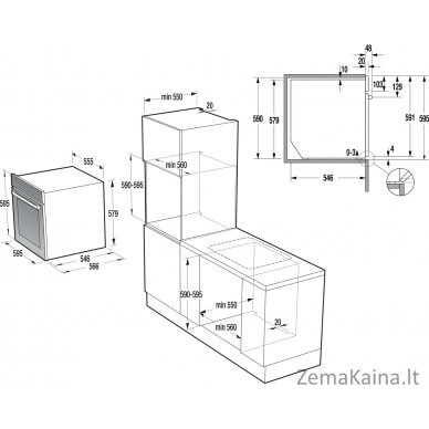 Įmontuojama orkaitė su garų funkcija Gorenje BCS798S24X 1