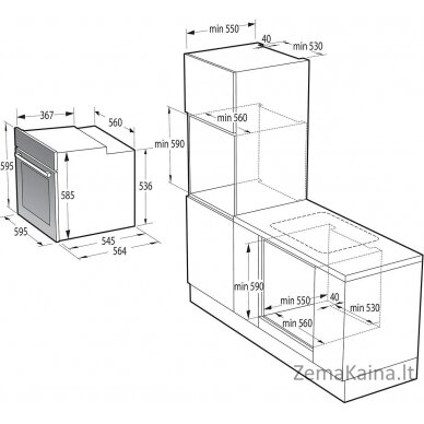 Įmontuojama orkaitė - su pirolize Gorenje BPSA6747A08WG 10