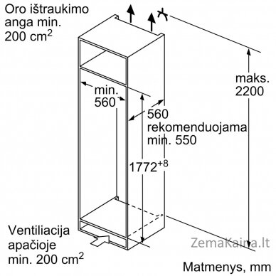 Įmontuojamas šaldytuvas Bosch KIL82VFF0 9