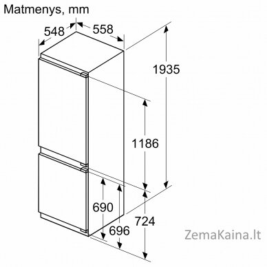 Įmontuojamas šaldytuvas Bosch KIN96SFD0 2