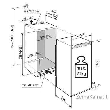 Įmontuojamas šaldytuvas Liebherr IRBd 4550 4