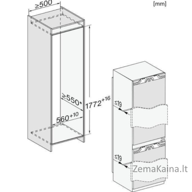 Įmontuojamas šaldytuvas Miele KFN 7744 E 2