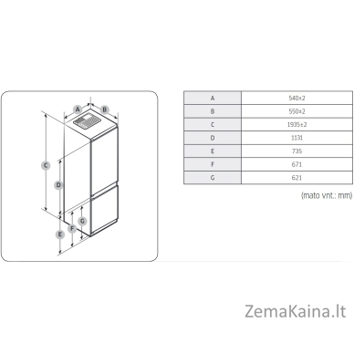 Įmontuojamas šaldytuvas Samsung BRB30715EWW 6