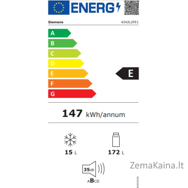 Įmontuojamas šaldytuvas Siemens KI42L2FE1 2