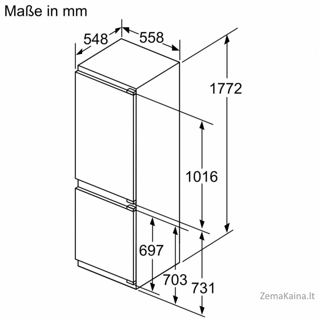 Įmontuojamas šaldytuvas Bosch KIN86ADD0 7