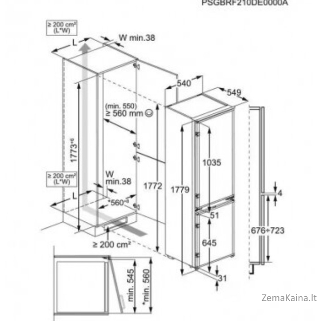 Įmontuojamas šaldytuvas Electrolux LND5FE18S 2