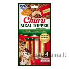 INABA Churu Meal Topper Chicken with beef - skanėstas šuniui - 4 x 14g