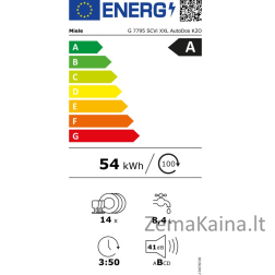 Indaplovė MIELE G 7795 SCVi K2O XXL OSW
