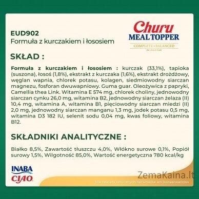 INABA Churu Meal Topper Chicken with salmon - skanėstas šuniui - 4 x 14g 1