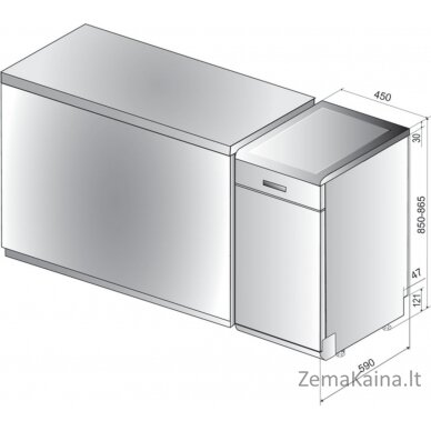 Indaplovė Whirlpool WSFO 3O34 PF 1