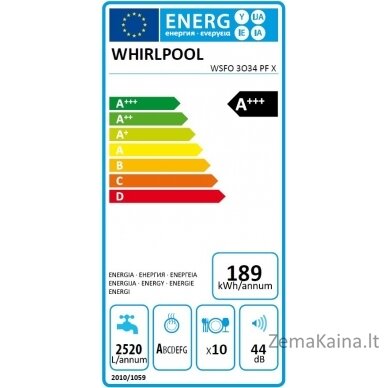 Indaplovė Whirlpool WSFO 3O34 PF 2