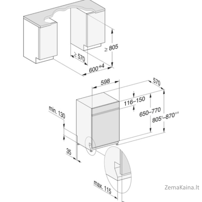 Indaplovė Miele G 7131 SCi 125 Edt. Edcs 6