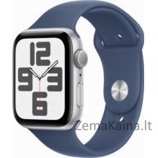 Išmanusis laikrodis Apple Watch SE Gen.2 GPS 44mm Silver Alu Sport S/M tamsiai mėlynas (MXEQ3)