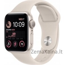 Išmanusis laikrodis Apple Watch SE GPS 40mm Starlight Alu Sport S/M Beige (MXEF3ET/A)