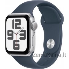 Išmanusis laikrodis Apple Watch SE GPS + Cellular 40mm Silver Alu Sport S/M Blue (MXGF3QF/A)