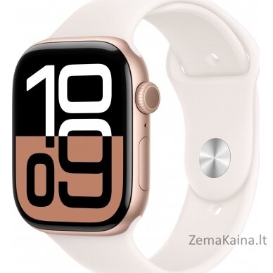 Išmanusis laikrodis Apple Watch 10 GPS 42mm Rose Gold Alu S/M Pink (MWWH3)