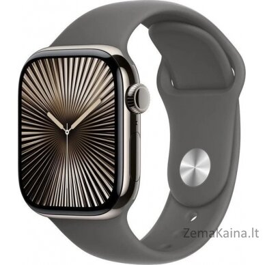 Išmanusis laikrodis Apple Watch 10 GPS + mobilusis 46 mm natūralaus titano M/L pilkas (MWYA3QF/A)