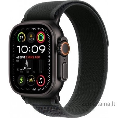 Išmanusis laikrodis Apple Watch Ultra 2 GPS + mobilusis 49 mm juodas titano dėklas Trail Loop M/L Black (MX4V3)