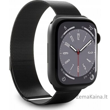 Išmanusis laikrodis SBS Mobile Puro Milanese Apple Watch 38/40/41mm juoda rankovė