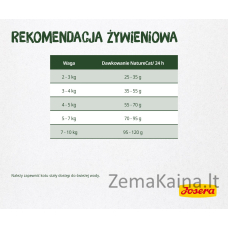 Josera NatureCat 10kg sausas kačių maistas Žuvis 15 kg