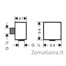 Jungtis potinkiniam dušui Hansgrohe FixFit Square 26455670