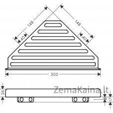 Kampinė lentyna dušui Hansgrohe AddStoris 41741140, šlifuotos bronzos