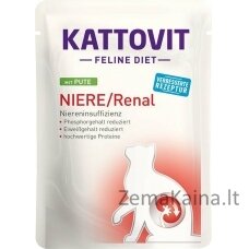 KATTOVIT Feline Diet Niere/Renal - šlapias kačių maistas - 12 x 85g