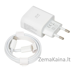 Kelioninis įkroviklis I-BOX C-37 PD20W, baltas