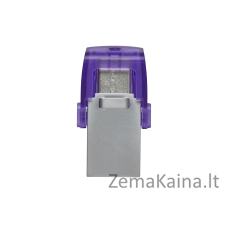 Kingston Technology DataTraveler microDuo 3C USB atmintukas 64 GB USB Type-A / USB Type-C 3.2 Gen 1 (3.1 Gen 1) Violetinė, Nerūdijančiojo plieno