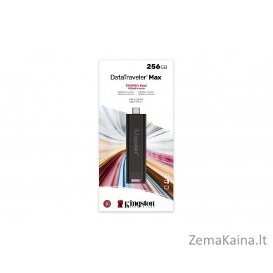 Kingston Technology DataTraveler Max USB atmintukas 256 GB C tipo USB 3.2 Gen 2 (3.1 Gen 2) Juoda 8