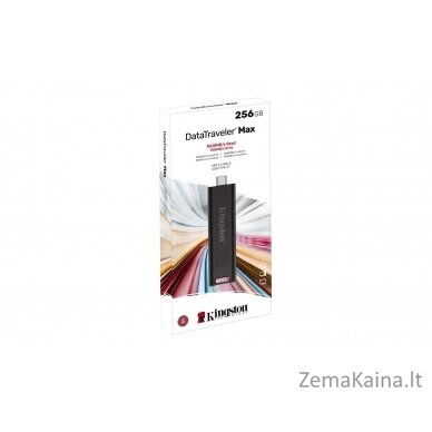 Kingston Technology DataTraveler Max USB atmintukas 256 GB C tipo USB 3.2 Gen 2 (3.1 Gen 2) Juoda 9