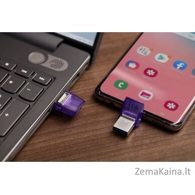 Kingston Technology DataTraveler microDuo 3C USB atmintukas 256 GB USB Type-A / USB Type-C 3.2 Gen 1 (3.1 Gen 1) Nerūdijančiojo plieno, Violetinė 13