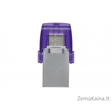 Kingston Technology DataTraveler microDuo 3C USB atmintukas 64 GB USB Type-A / USB Type-C 3.2 Gen 1 (3.1 Gen 1) Violetinė, Nerūdijančiojo plieno 1