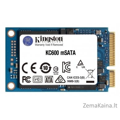 Kingston Technology KC600 mSATA 1,02 TB „Serial ATA III“ 3D TLC