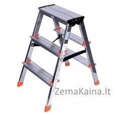 Kopėčios Krause Dopplo double-sided step ladder silver