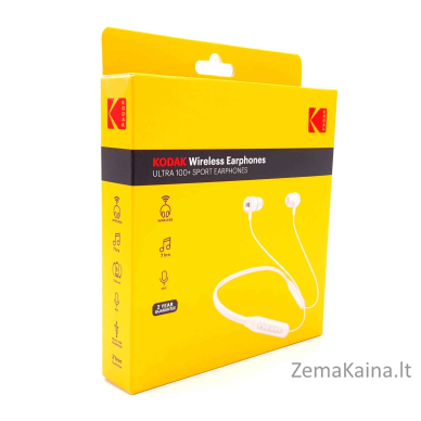 Kodak Ultra 100+ wireless sport earphones White 1