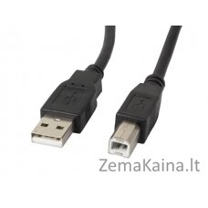 Lanberg CA-USBA-10CC-0050-BK USB kabelis 5 m USB 2.0 USB B Juoda