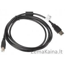 Lanberg CA-USBA-11CC-0018-BK USB kabelis 1,8 m USB 2.0 USB B Juoda