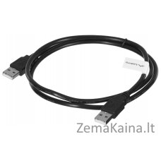 Lanberg CA-USBA-20CU-0010-BK USB kabelis 1m 2.0 USB A Juoda