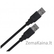 Lanberg CA-USBA-20CU-0010-BK USB kabelis 1m 2.0 USB A Juoda