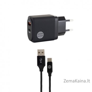 Ładowarka Our Pure Planet z 1 portem USB + 1 portem USBC, moc 30W EU 4