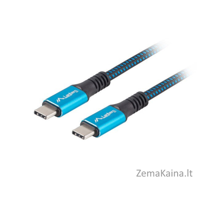 Lanberg CA-CMCM-45CU-0005-BK USB kabelis 0,5 m USB4 Gen 2x2 USB C Juoda, Mėlyna